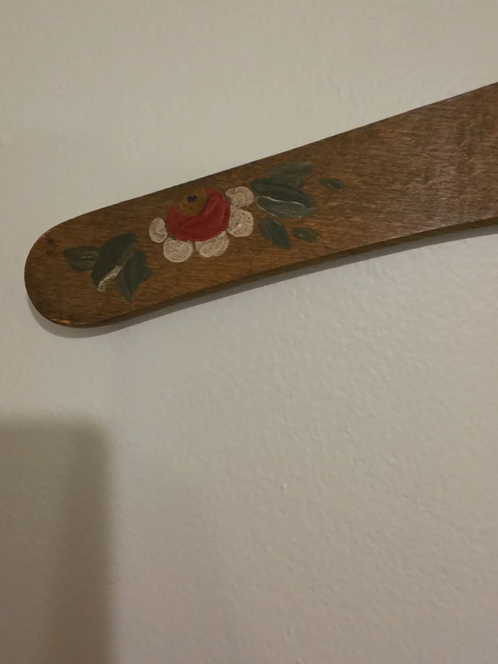 Vintage Hand Painted Wooden Hanger Lovebirds Heart Flowers Bridal Wedding Dress